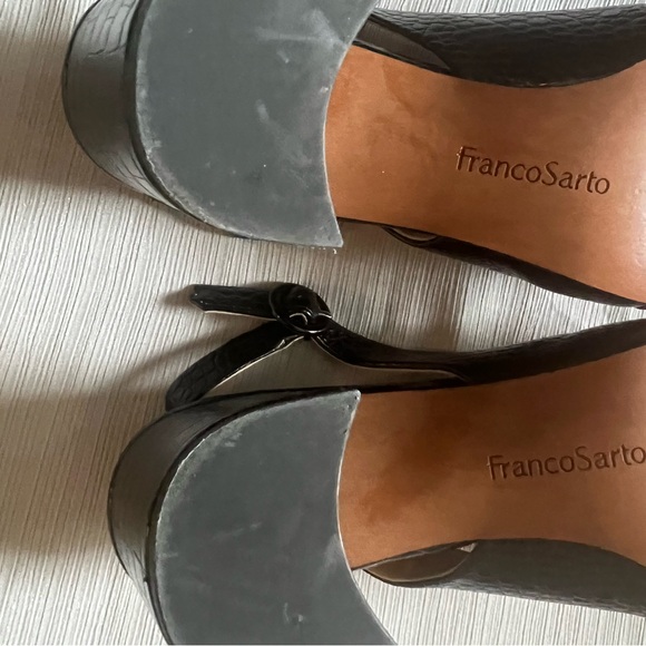 Franco Sarto Black Block Heel Black  Slingback 11M - Picture 2 of 8